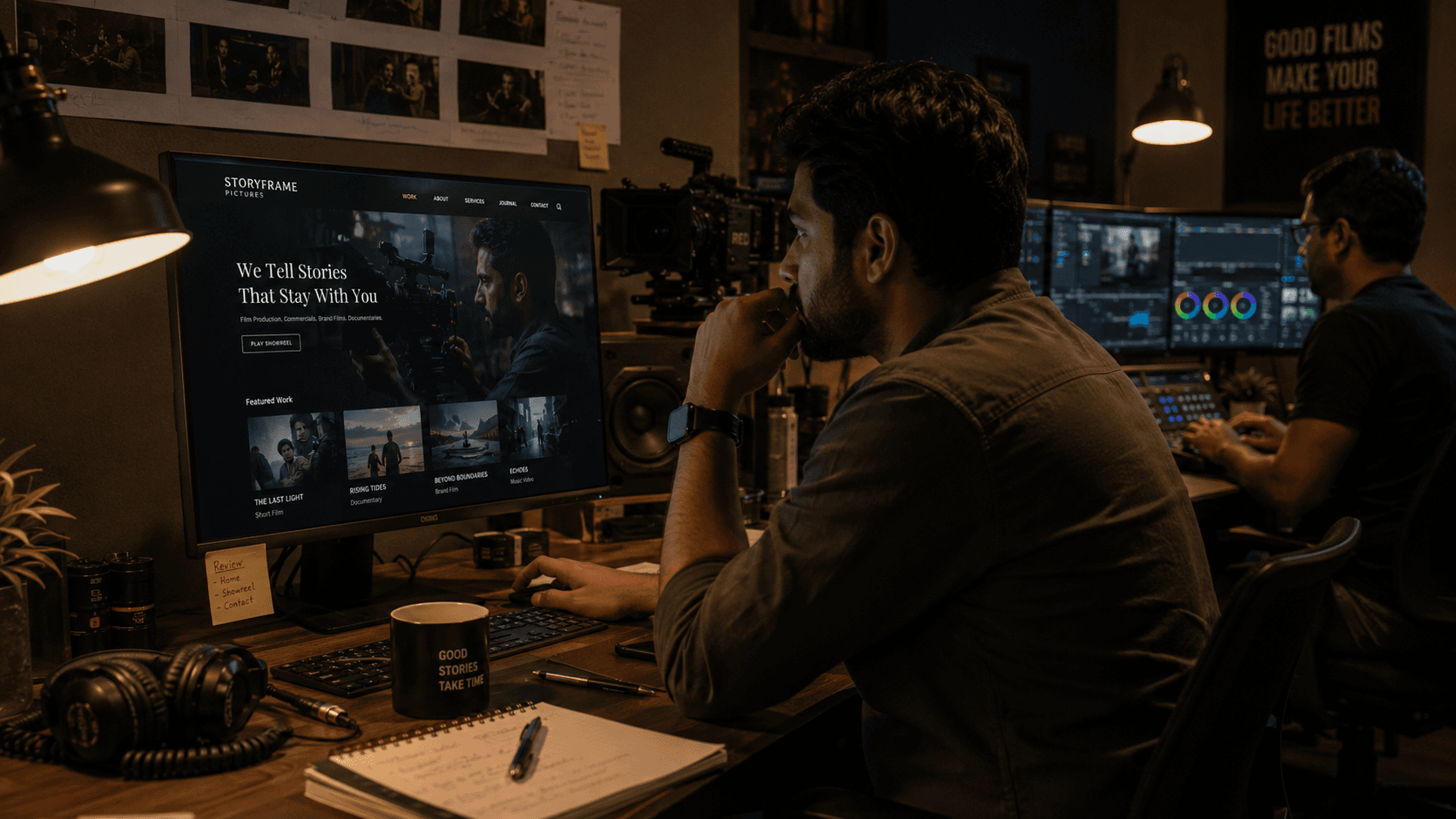 Digital Production Studio Website interface